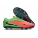 Crampons de Football Nike Phantom 6 Low Elite FG Rouge Vert