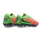 Crampons de Football Nike Phantom 6 Low Elite FG Rouge Vert