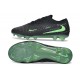 Crampons de Football Nike Phantom 6 Low Elite FG Noir Vert Illusion