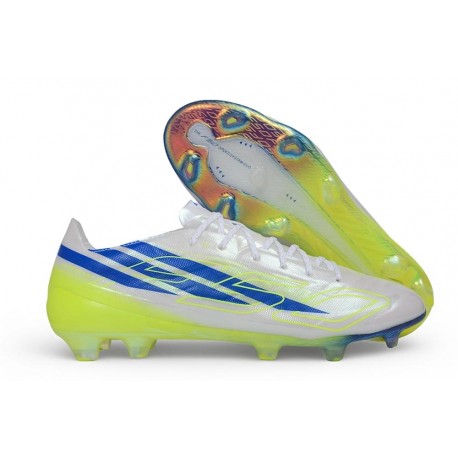 Crampons de Foot adidas F50 Hyperfast EVO FG Blanc Bleu