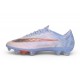 Crampons Nike Air Zoom Mercurial Superfly XI Elite FG Bleu Gris Orange
