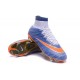 Chaussures football MERCURIAL SUPERFLY FG Pas Cher Bleu Orange Blanc