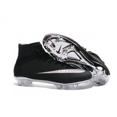 Nouveau 2016 Crampons Nike Mercurial Superfly FG Argenté Noir
