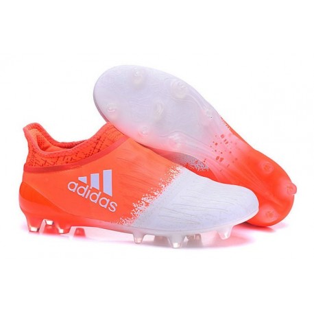 Nouvelles Chaussure Adidas X 16+ Purechaos FG Blanc Orange