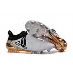 Nouvelles Chaussure Adidas X 16+ Purechaos FG Blanc Or Noir