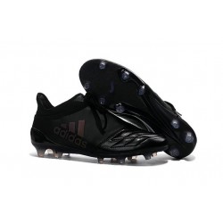 adidas Crampons - Chaussure X 16+ Purechaos FG / AG Cuir Tout Noir