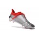 2016 Adidas Hommes Chaussure X 16+ Purechaos FG / AG Cuir Argent Noir Rouge