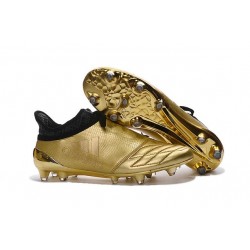 Nouvelles Chaussure Adidas X 16+ Purechaos FG Cuir Or Noir