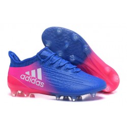 2016 Nouveau Adidas X 16.1 FG/AG - Chaussures de Foot Bleu Rose Blanc