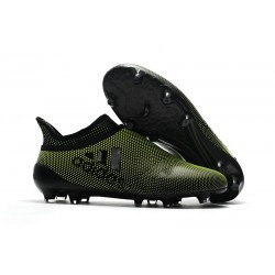 Adidas X 17+ Purespeed FG Crampons pour Hommes Vert Foncé Noir