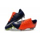 Nouveau Chaussures de Football Nike Hypervenom Phantom III FG Orange Bleu Argent