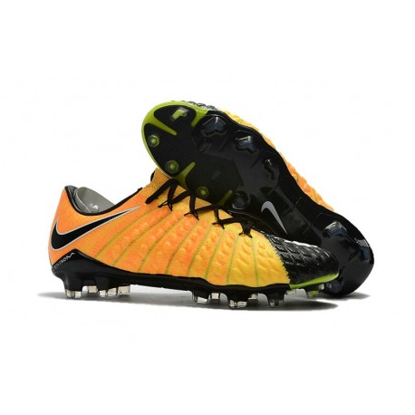 Nouveau Chaussures de Football Nike Hypervenom Phantom III FG Jaune Noir