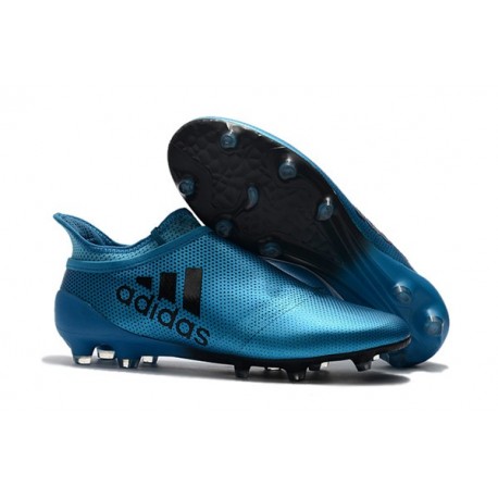 Adidas X 17+ Purespeed FG Crampons pour Hommes Bleu Noir