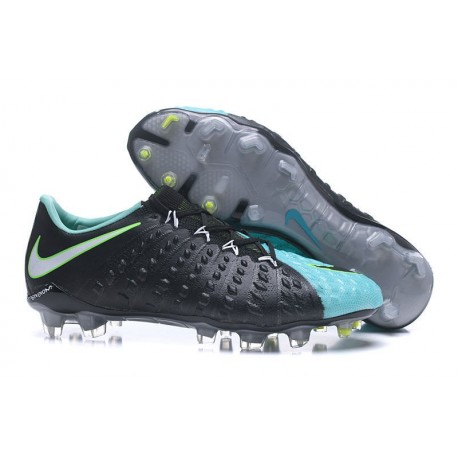 Nouveau Chaussures de Football Nike Hypervenom Phantom III FG Noir Bleu