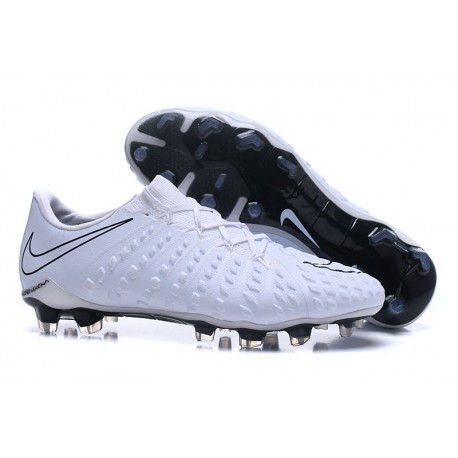 Nouveau Chaussures de Football Nike Hypervenom Phantom III FG Blanc Noir