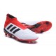 Chaussures de Football Pas Cher Adidas Predator 18+ FG Blanc Noir Rouge