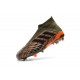 Chaussures de Football Pas Cher Adidas Predator 18+ FG Olive Noir Orange Vif