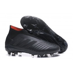 Chaussures de Football Pas Cher Adidas Predator 18+ FG Tout Noir