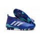 Chaussures de Football Pas Cher Adidas Predator 18+ FG Bleu Blanc