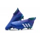 Chaussures de Football Pas Cher Adidas Predator 18+ FG Bleu Blanc