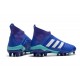 Chaussures de Football Pas Cher Adidas Predator 18+ FG Bleu Blanc