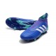 Chaussures de Football Pas Cher Adidas Predator 18+ FG Bleu Blanc