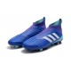 Chaussures de Football Pas Cher Adidas Predator 18+ FG Bleu Blanc