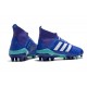 Nouvelles Chaussures de Football - adidas Predator 18.1 FG Bleu Blanc