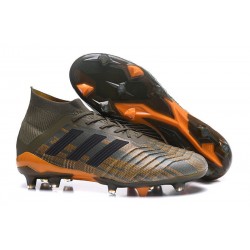 Nouvelles Chaussures de Football - adidas Predator 18.1 FG Olive Noir Orange Vif