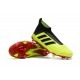 Chaussures de Football Pas Cher Adidas Predator 18+ FG Volt Noir Rouge