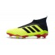Chaussures de Football Pas Cher Adidas Predator 18+ FG Volt Noir Rouge