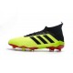 Nouvelles Chaussures de Football - adidas Predator 18.1 FG Volt Noir Rouge