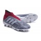 Chaussures de Football Pas Cher Adidas Predator 18+ FG Pogba Gris Rouge