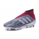 Chaussures de Football Pas Cher Adidas Predator 18+ FG Pogba Gris Rouge