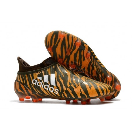Adidas X 17+ Purespeed FG Crampons pour Hommes Orange Vif Olive