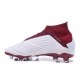 Chaussures de Football Pas Cher Adidas Predator 18+ FG Blanc Rouge