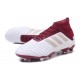 Chaussures de Football Pas Cher Adidas Predator 18+ FG Blanc Rouge