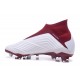 Chaussures de Football Pas Cher Adidas Predator 18+ FG Blanc Rouge