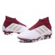 Chaussures de Football Pas Cher Adidas Predator 18+ FG Blanc Rouge