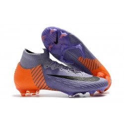 Crampons de football Nike Mercurial Superfly VI 360 Elite FG Violet Orange Noir