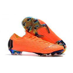 2018 Crampons De Football Nike Mercurial Vapor XII Elite FG Orange Noir