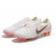 2018 Crampons De Football Nike Mercurial Vapor XII Elite FG Blanc Gris Métallique Orange Total
