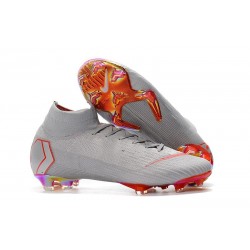 Crampons de football Nike Mercurial Superfly VI 360 Elite FG Gris Rouge