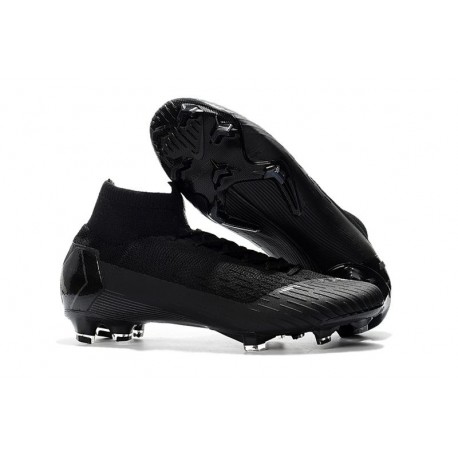 Crampons de football Nike Mercurial Superfly VI 360 Elite FG Tout Noir Coupe du Monde