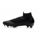 Crampons de football Nike Mercurial Superfly VI 360 Elite FG Tout Noir Coupe du Monde