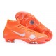 Crampons de football Nike Mercurial Superfly VI 360 Elite FG Orange Blanc Bleu Jaune Off-White For Nike