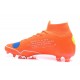 Crampons de football Nike Mercurial Superfly VI 360 Elite FG Orange Blanc Bleu Jaune Off-White For Nike