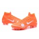 Crampons de football Nike Mercurial Superfly VI 360 Elite FG Orange Blanc Bleu Jaune Off-White For Nike