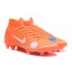 Crampons de football Nike Mercurial Superfly VI 360 Elite FG Orange Blanc Bleu Jaune Off-White For Nike