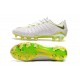 Nouveau Chaussures de Football Nike Hypervenom Phantom III Elite FG Blanc Gris Métallique Volt